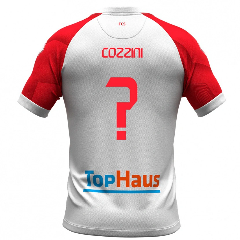 Danxen Kvinnor Filippo Cozzini #0 Vitt Rött Hemmatröja Matchtröjor 2025/26 Tröjor T-Tröja