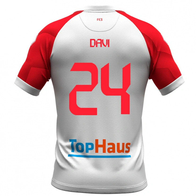 Danxen Kvinnor Simone Davi #24 Vitt Rött Hemmatröja Matchtröjor 2025/26 Tröjor T-Tröja