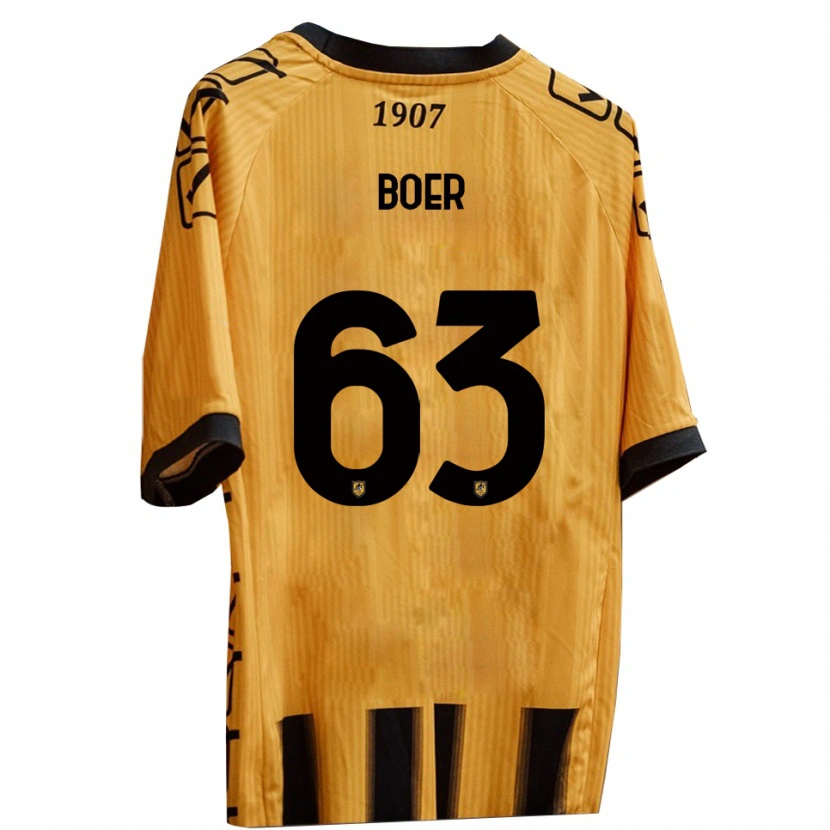 Danxen Kvinnor Pietro Boer #63 Gult Svart Hemmatröja Matchtröjor 2025/26 Tröjor T-Tröja