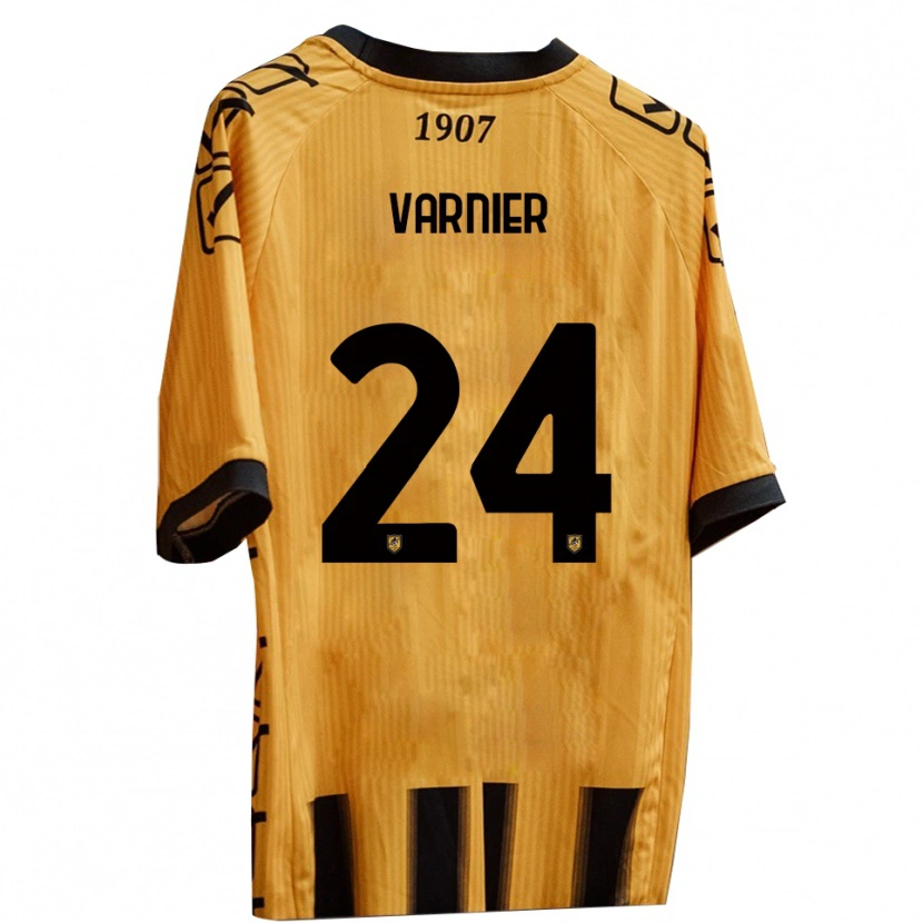 Danxen Kvinnor Marco Varnier #24 Gult Svart Hemmatröja Matchtröjor 2025/26 Tröjor T-Tröja