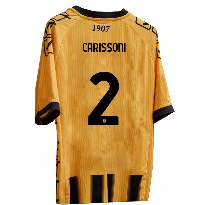 Danxen Kvinnor Lorenzo Carissoni #2 Gult Svart Hemmatröja Matchtröjor 2025/26 Tröjor T-Tröja