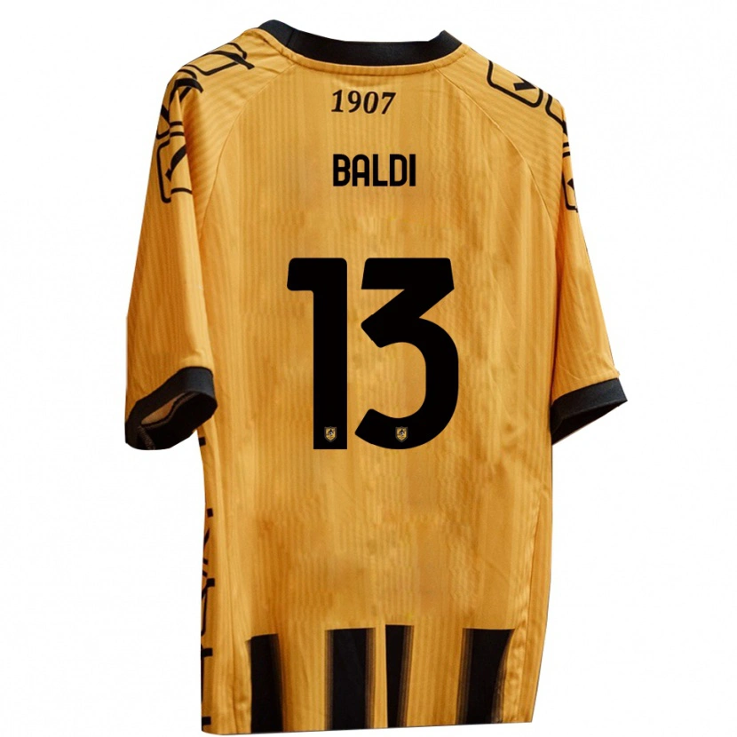 Danxen Kvinnor Matteo Baldi #13 Gult Svart Hemmatröja Matchtröjor 2025/26 Tröjor T-Tröja