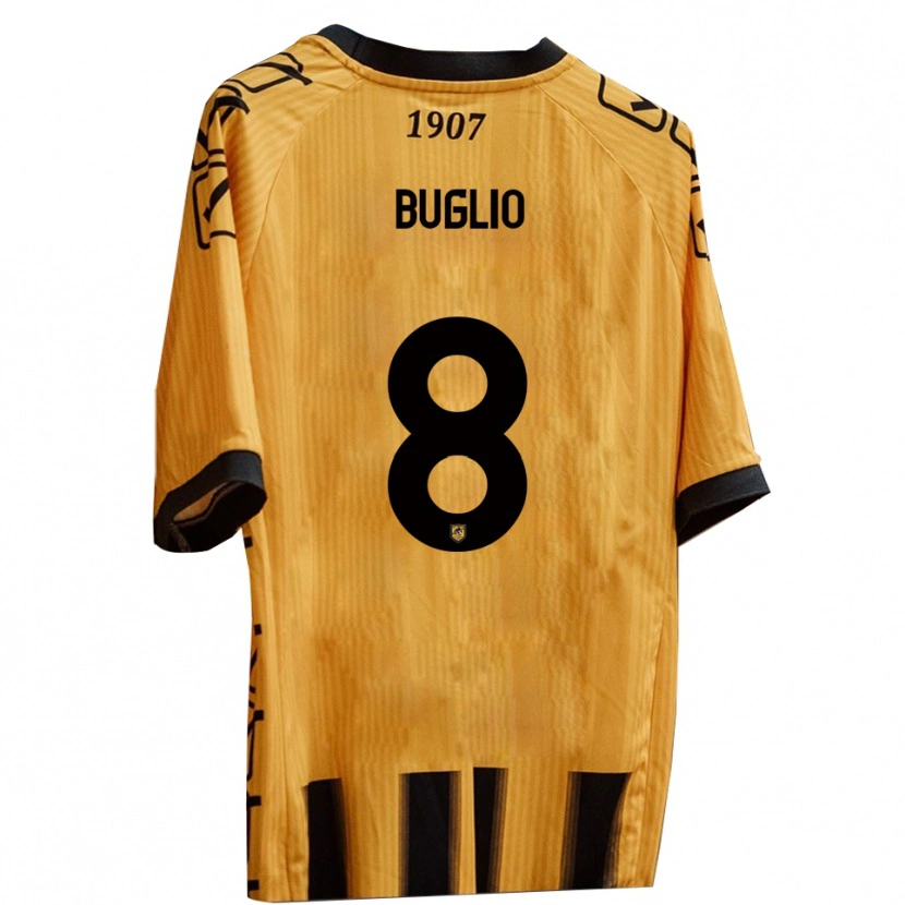 Danxen Kvinnor Davide Buglio #8 Gult Svart Hemmatröja Matchtröjor 2025/26 Tröjor T-Tröja