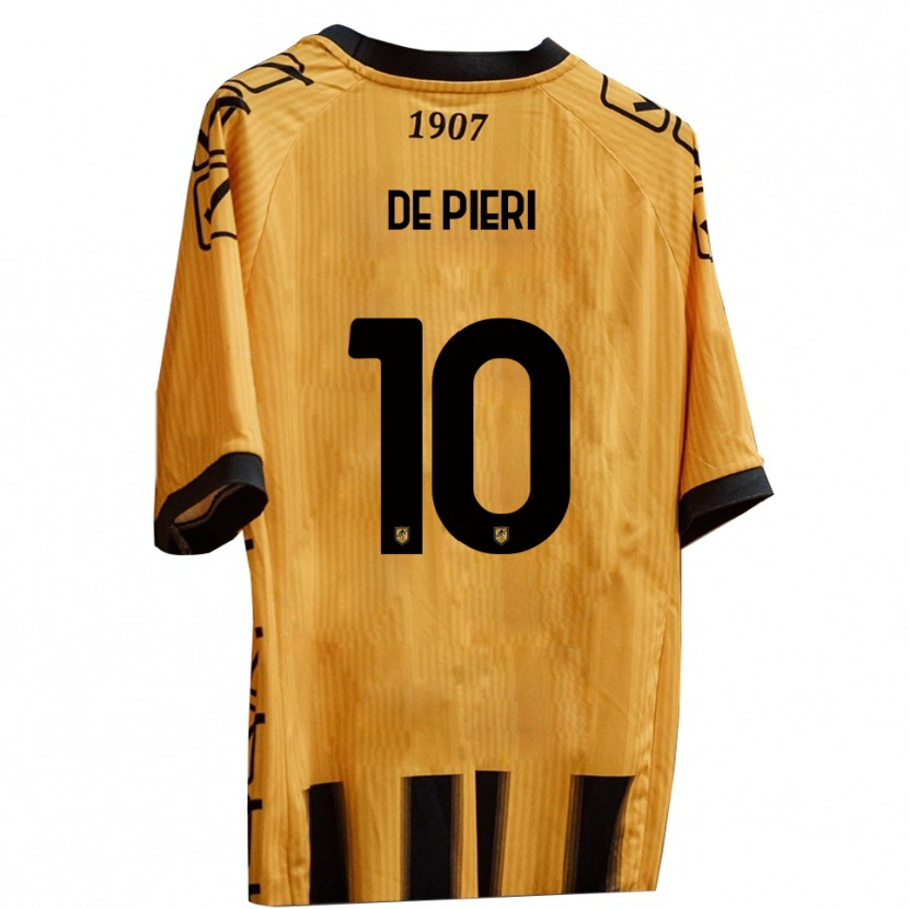 Danxen Kvinnor Giacomo De Pieri #10 Gult Svart Hemmatröja Matchtröjor 2025/26 Tröjor T-Tröja