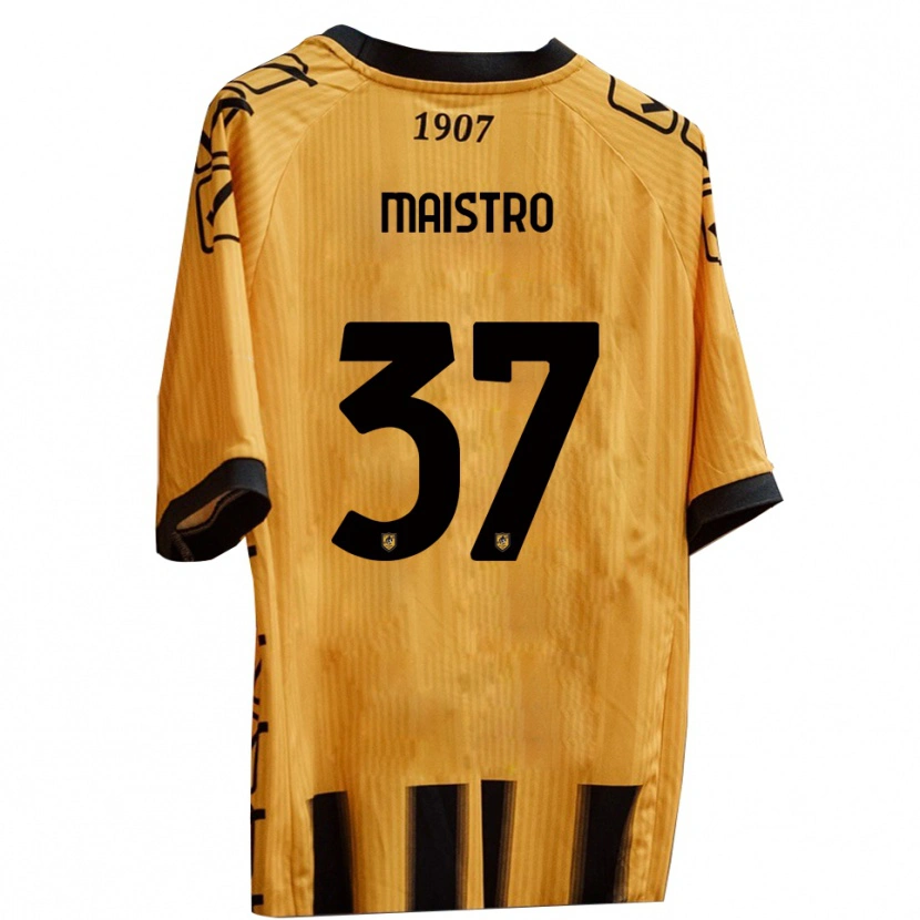 Danxen Kvinnor Fabio Maistro #37 Gult Svart Hemmatröja Matchtröjor 2025/26 Tröjor T-Tröja