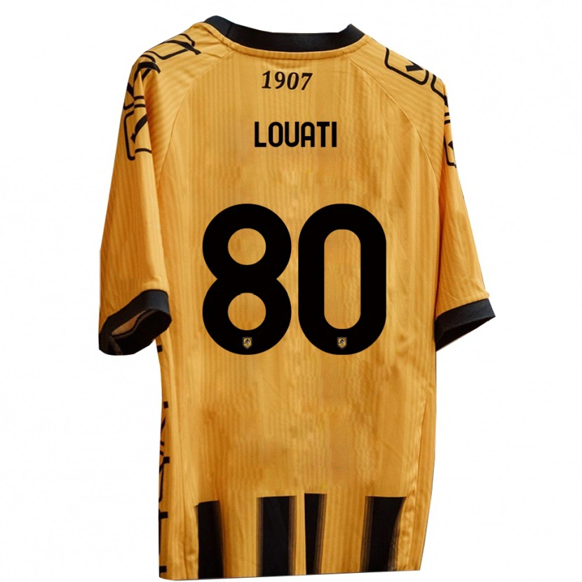 Danxen Kvinnor Alessandro Louati #80 Gult Svart Hemmatröja Matchtröjor 2025/26 Tröjor T-Tröja