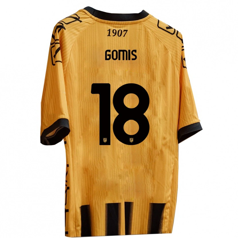 Danxen Kvinnor Francis Gomis #18 Gult Svart Hemmatröja Matchtröjor 2025/26 Tröjor T-Tröja