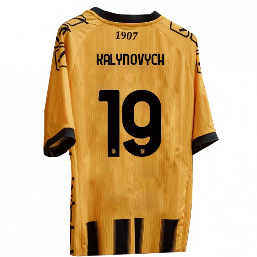 Danxen Kvinnor Igor Kalynovych #19 Gult Svart Hemmatröja Matchtröjor 2025/26 Tröjor T-Tröja