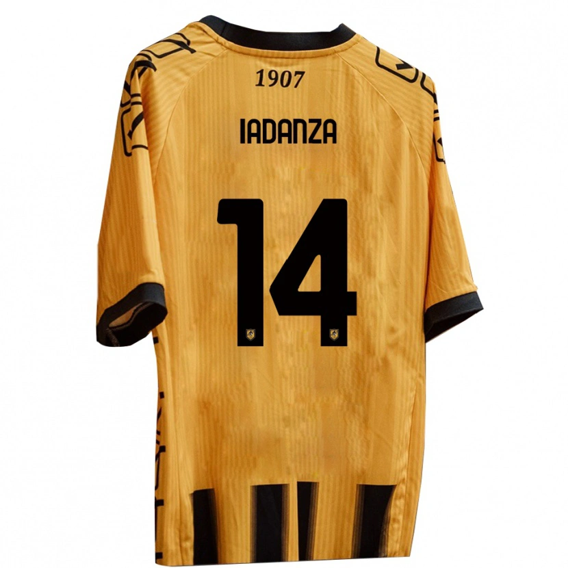 Danxen Kvinnor Mattia Iadanza #14 Gult Svart Hemmatröja Matchtröjor 2025/26 Tröjor T-Tröja