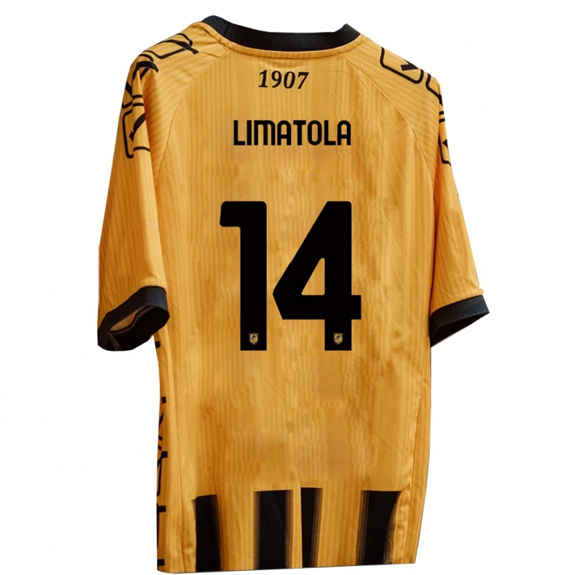 Danxen Kvinnor Luigi Limatola #14 Gult Svart Hemmatröja Matchtröjor 2025/26 Tröjor T-Tröja