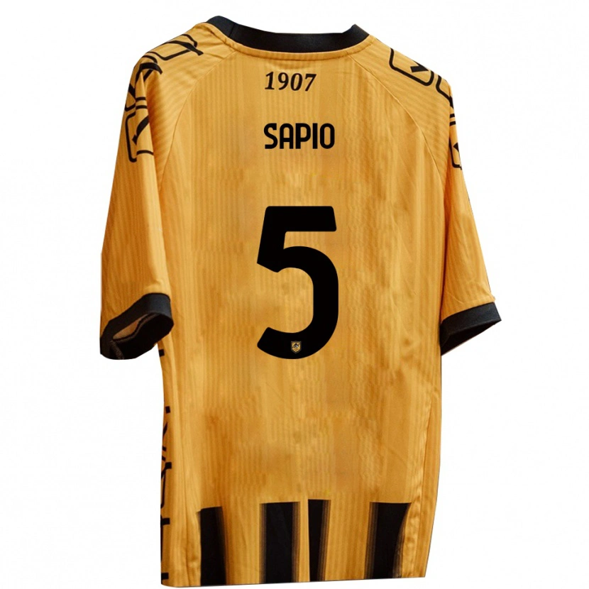 Danxen Kvinnor Jacopo Sapio #5 Gult Svart Hemmatröja Matchtröjor 2025/26 Tröjor T-Tröja