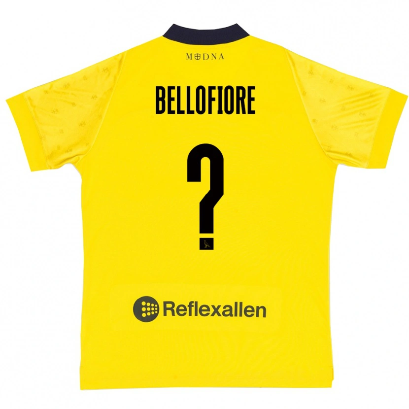 Danxen Kvinnor Raffaele Bellofiore #0 Gul Marinblå Hemmatröja Matchtröjor 2025/26 Tröjor T-Tröja