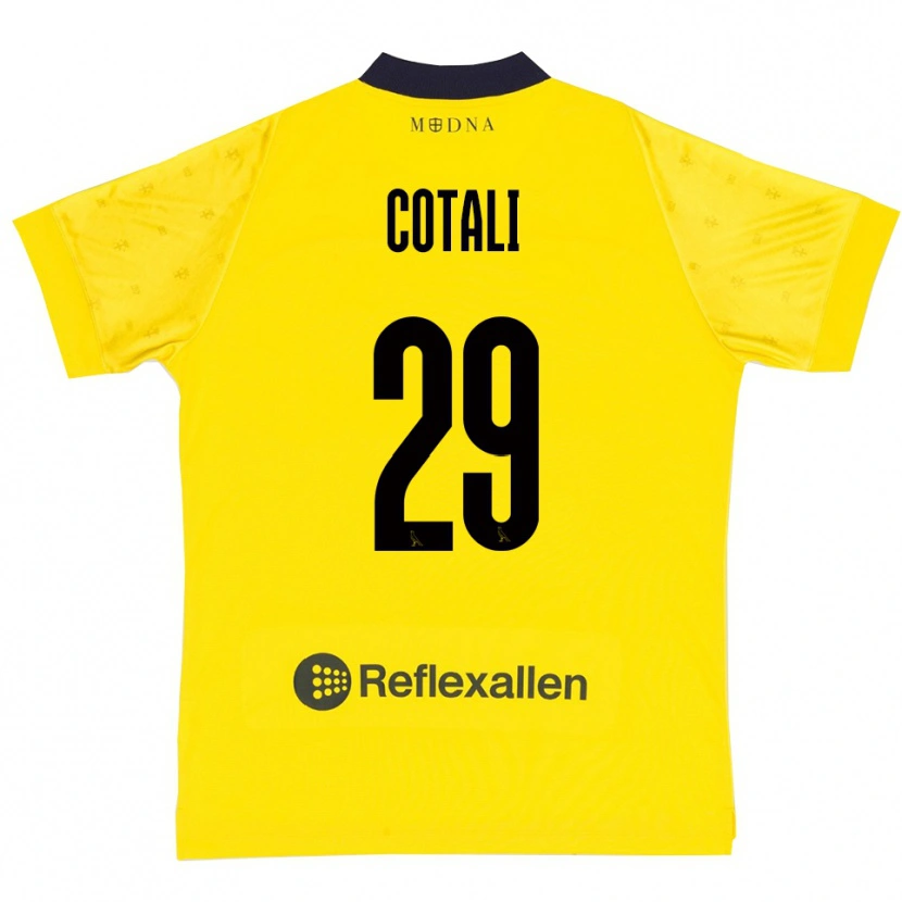Danxen Kvinnor Matteo Cotali #29 Gul Marinblå Hemmatröja Matchtröjor 2025/26 Tröjor T-Tröja