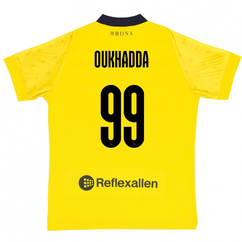 Danxen Kvinnor Shady Oukhadda #99 Gul Marinblå Hemmatröja Matchtröjor 2025/26 Tröjor T-Tröja