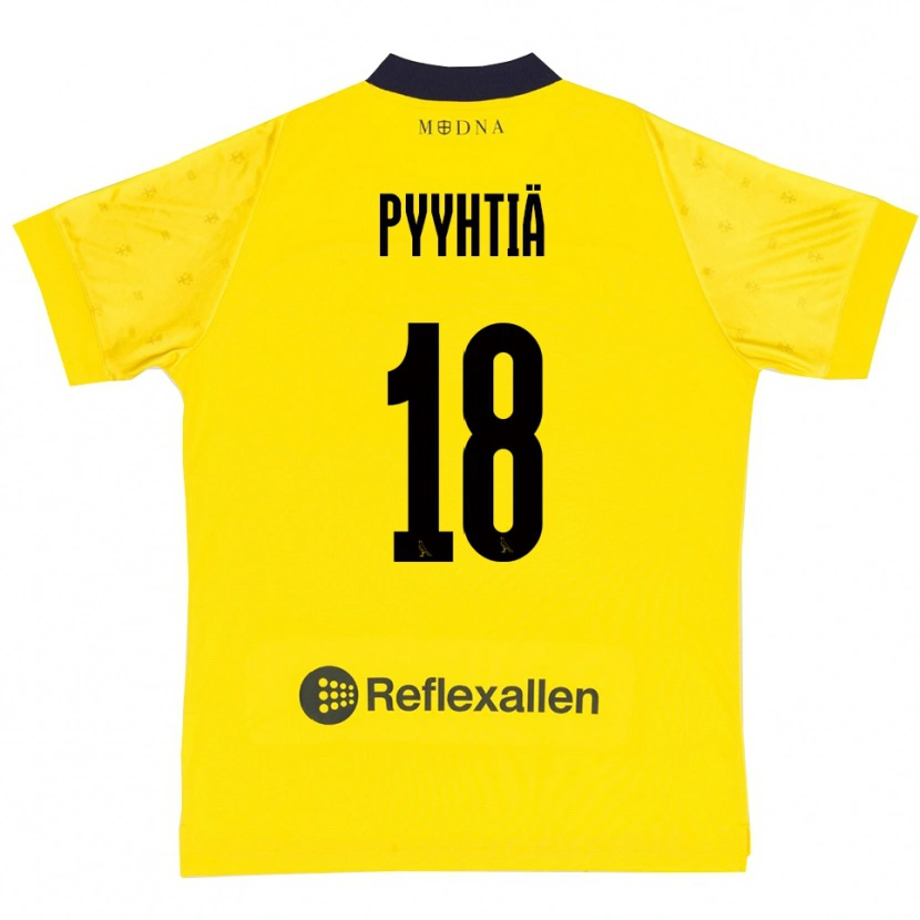 Danxen Kvinnor Niklas Pyyhtiä #18 Gul Marinblå Hemmatröja Matchtröjor 2025/26 Tröjor T-Tröja