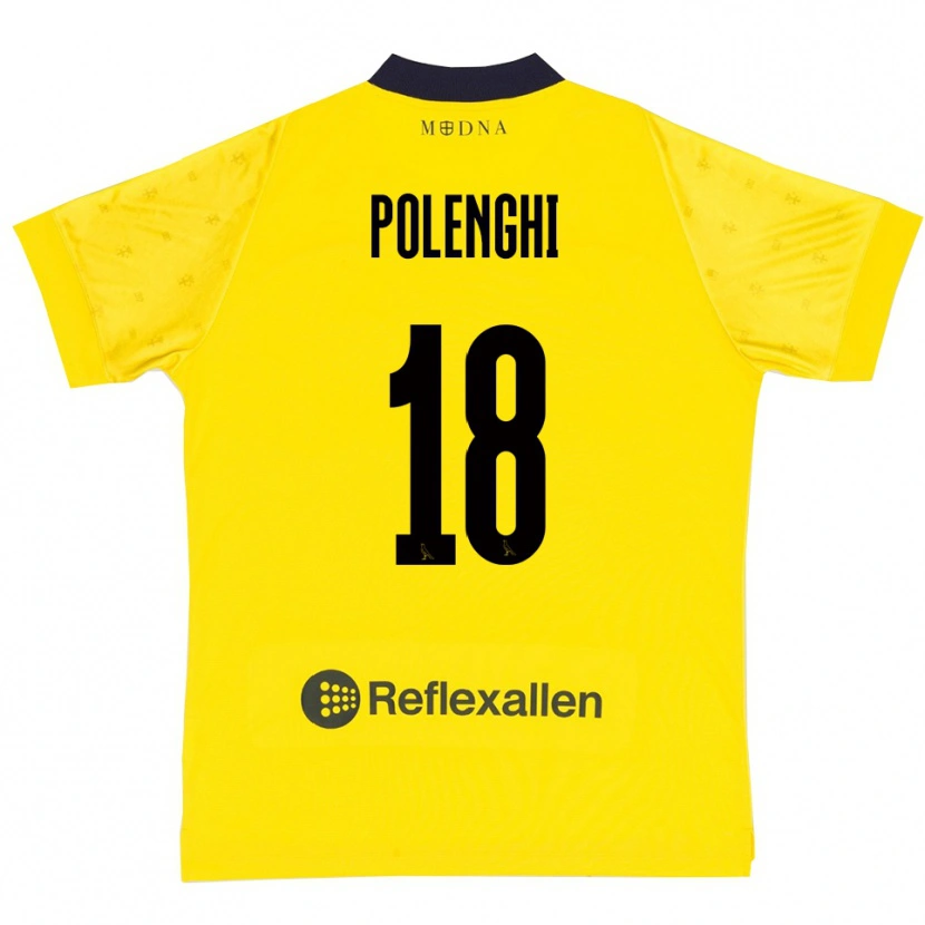 Danxen Kvinnor Damiano Polenghi #18 Gul Marinblå Hemmatröja Matchtröjor 2025/26 Tröjor T-Tröja
