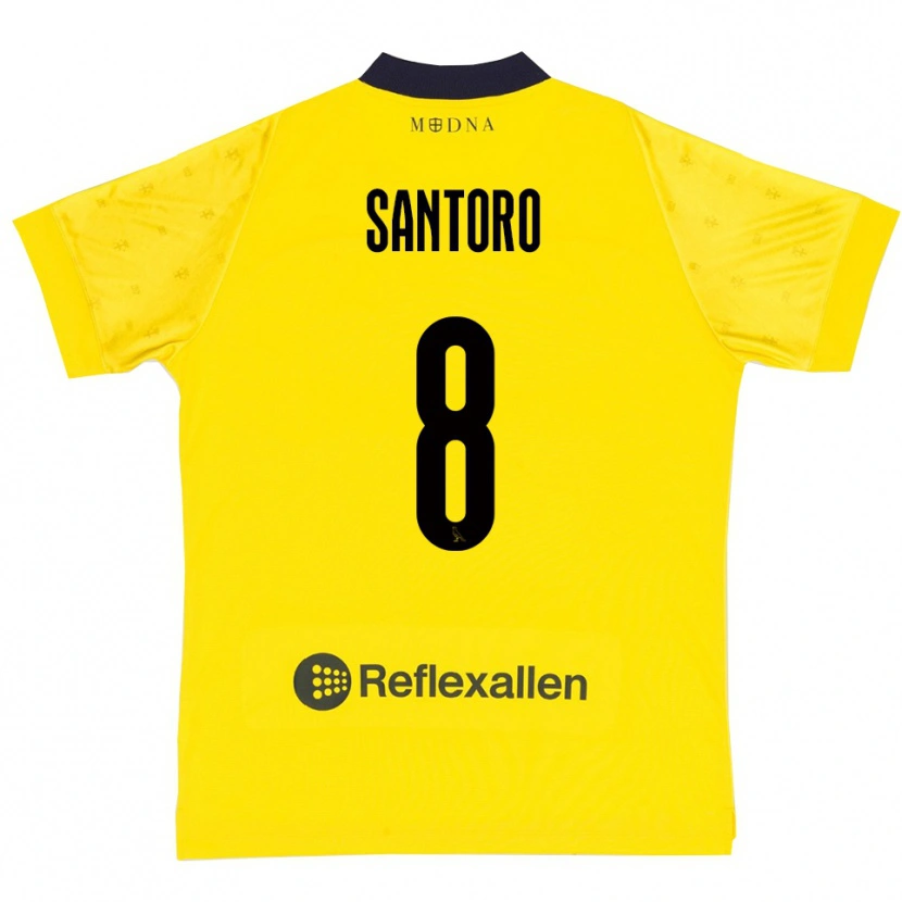 Danxen Kvinnor Simone Santoro #8 Gul Marinblå Hemmatröja Matchtröjor 2025/26 Tröjor T-Tröja