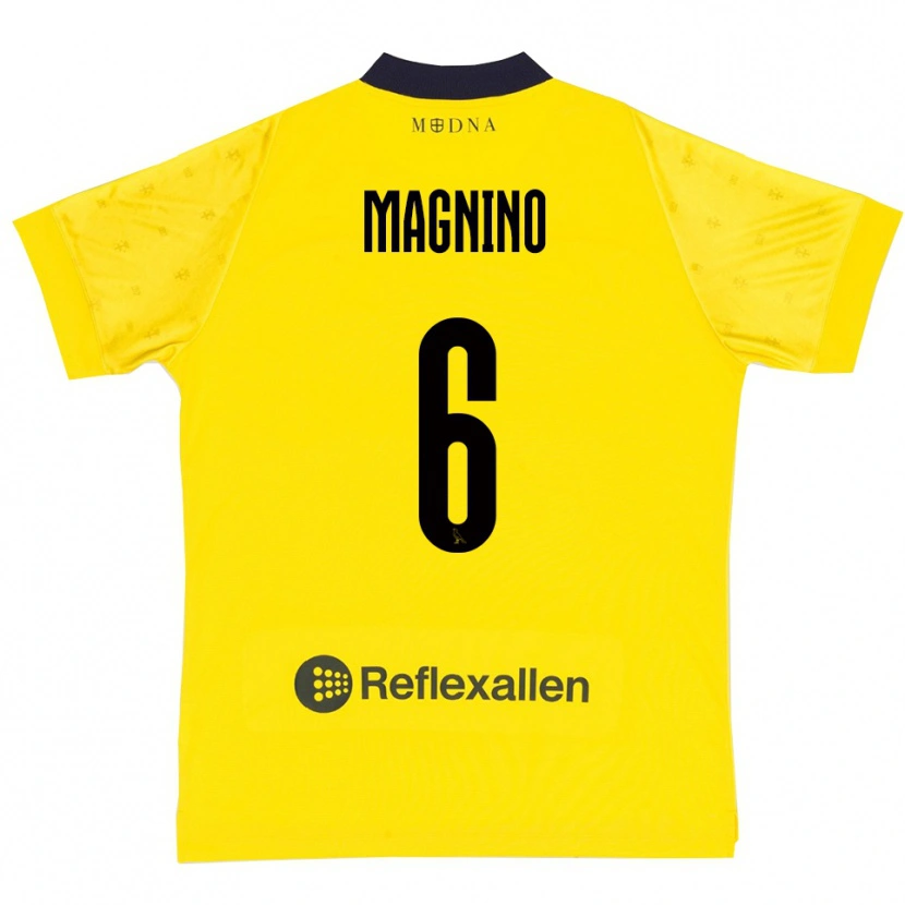 Danxen Kvinnor Luca Magnino #6 Gul Marinblå Hemmatröja Matchtröjor 2025/26 Tröjor T-Tröja