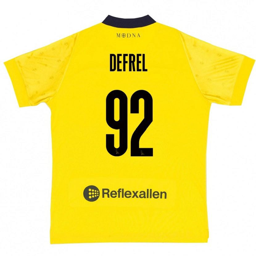 Danxen Kvinnor Grégoire Defrel #92 Gul Marinblå Hemmatröja Matchtröjor 2025/26 Tröjor T-Tröja