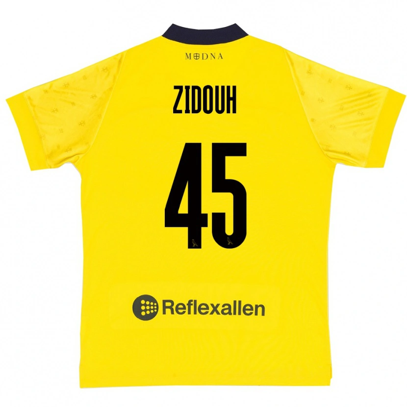 Danxen Kvinnor Taha Zidouh #45 Gul Marinblå Hemmatröja Matchtröjor 2025/26 Tröjor T-Tröja