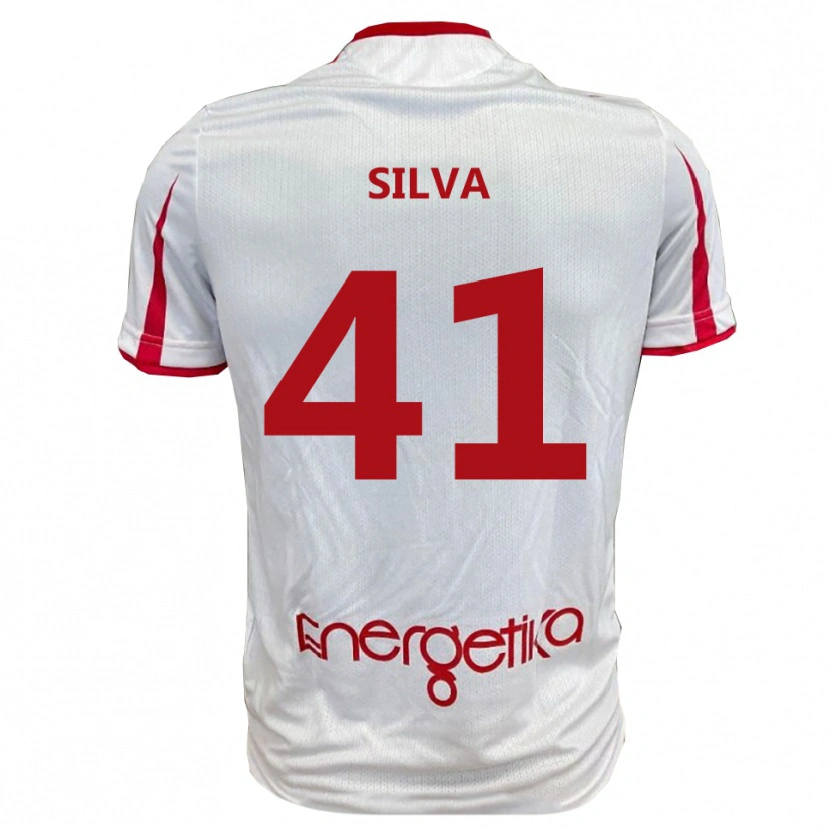 Danxen Kvinnor Jonathan Silva #41 Vit Röd Hemmatröja Matchtröjor 2025/26 Tröjor T-Tröja