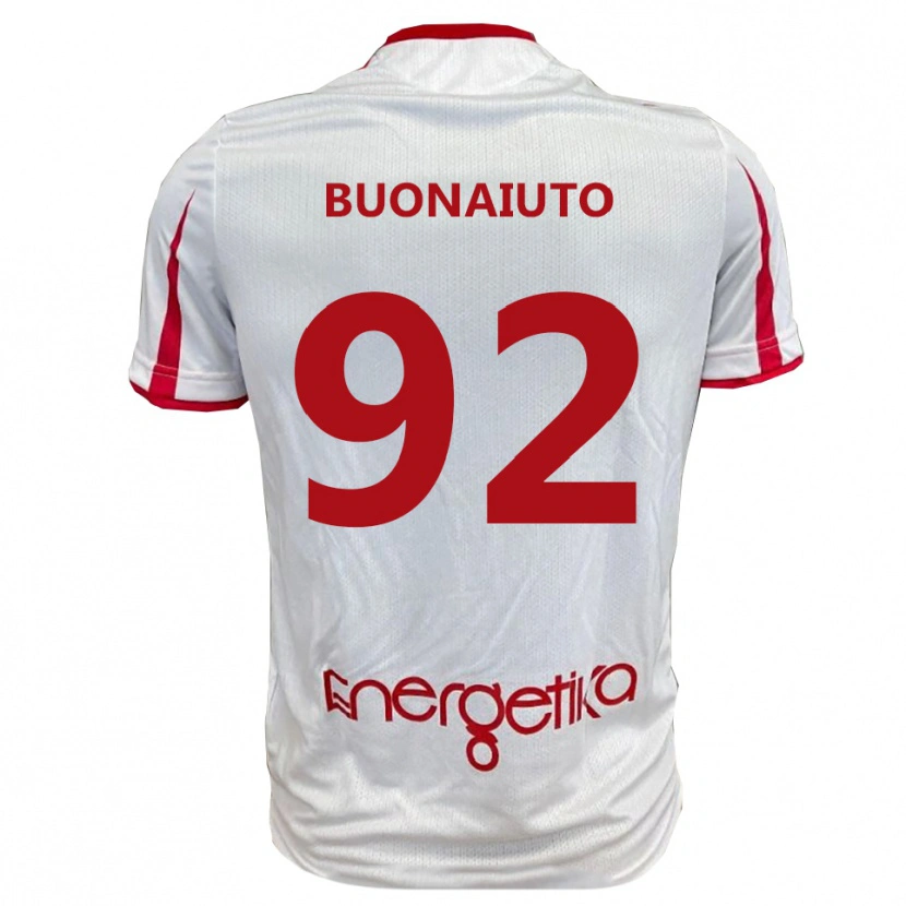 Danxen Kvinnor Cristian Buonaiuto #92 Vit Röd Hemmatröja Matchtröjor 2025/26 Tröjor T-Tröja