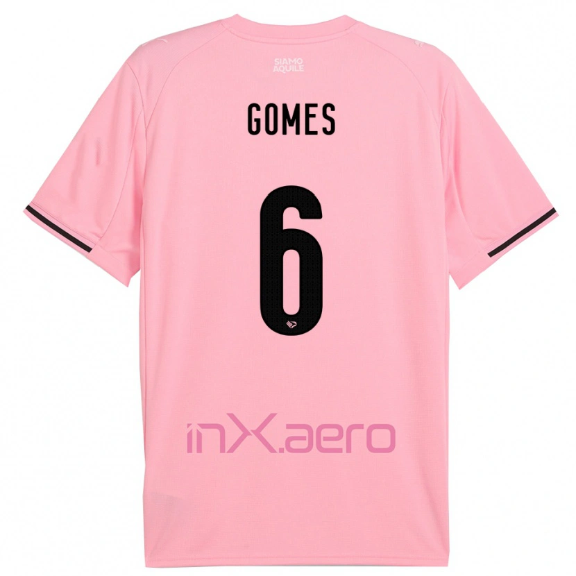 Danxen Kvinnor Claudio Gomes #6 Rosa Svart Hemmatröja Matchtröjor 2025/26 Tröjor T-Tröja