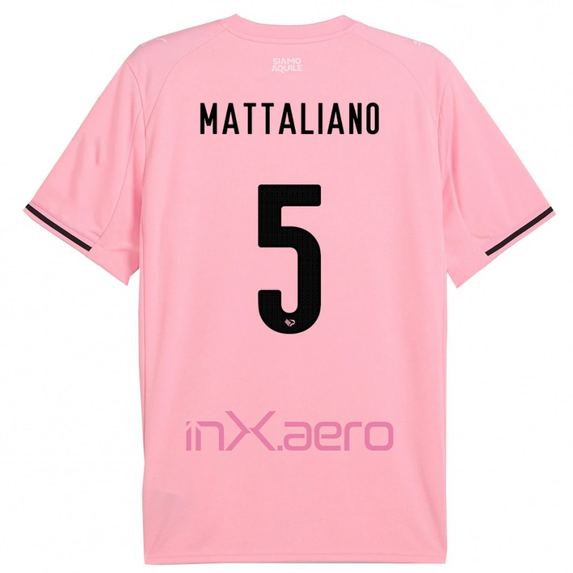 Danxen Kvinnor Cristian Mattaliano #5 Rosa Svart Hemmatröja Matchtröjor 2025/26 Tröjor T-Tröja