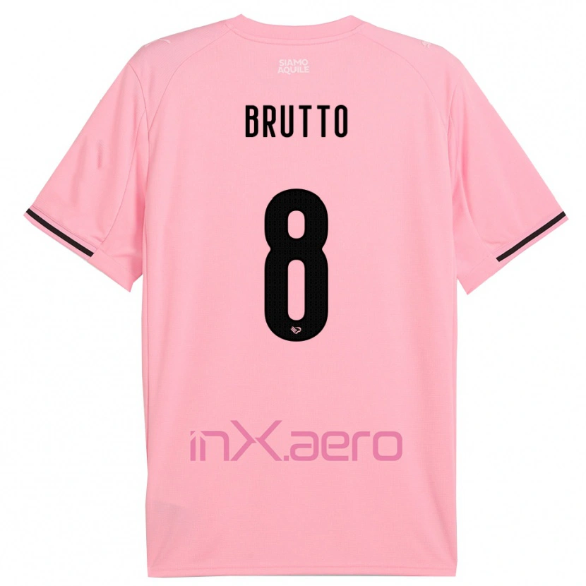 Danxen Kvinnor Valerio Brutto #8 Rosa Svart Hemmatröja Matchtröjor 2025/26 Tröjor T-Tröja