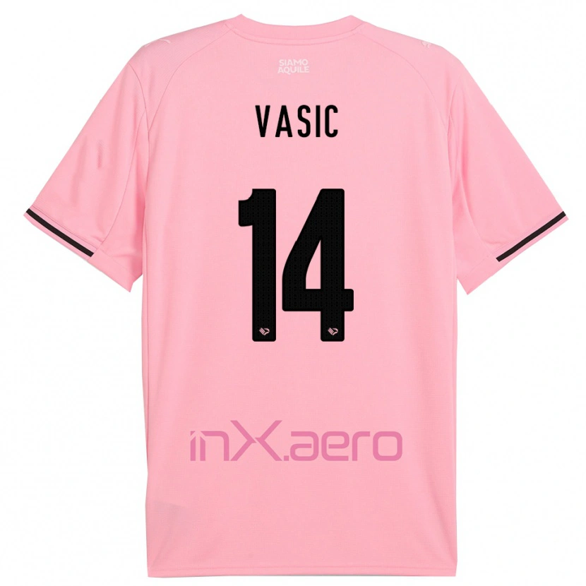Danxen Kvinnor Aljosa Vasic #14 Rosa Svart Hemmatröja Matchtröjor 2025/26 Tröjor T-Tröja