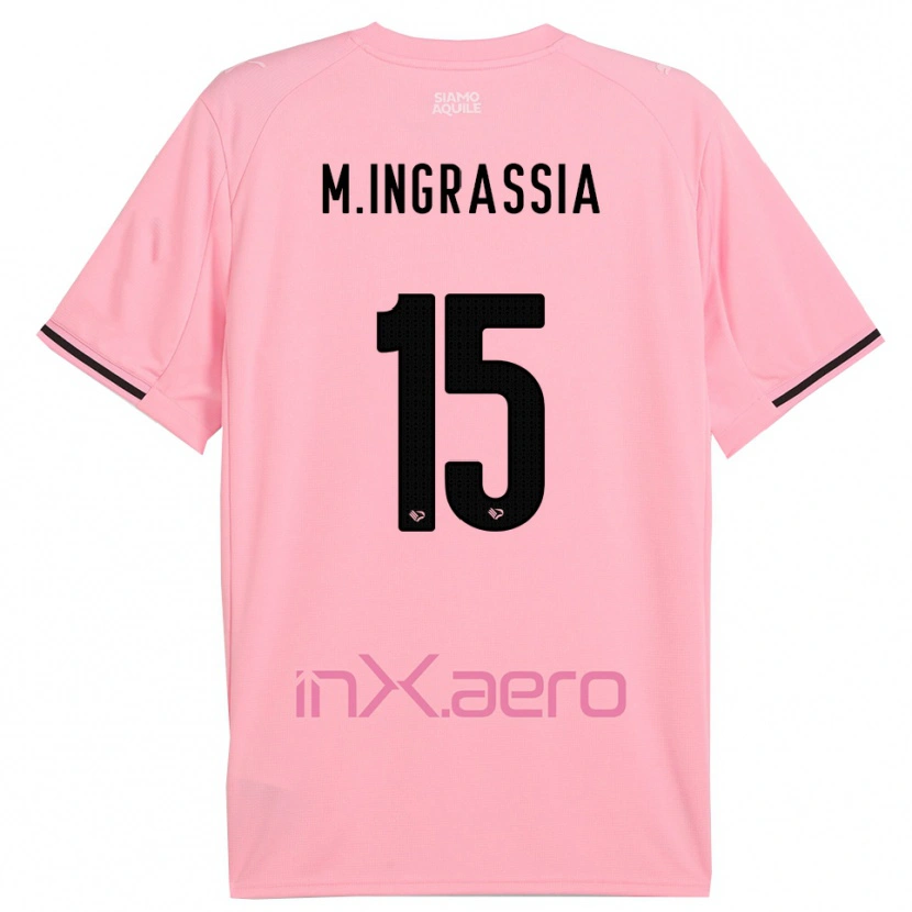 Danxen Kvinnor Manuel Ingrassia #15 Rosa Svart Hemmatröja Matchtröjor 2025/26 Tröjor T-Tröja