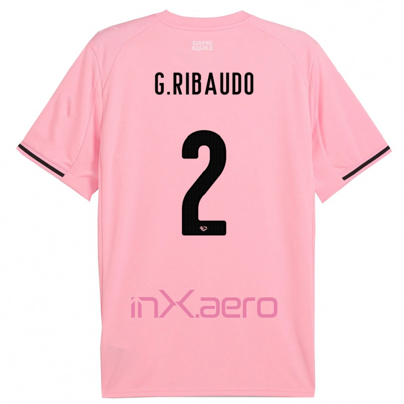 Danxen Kvinnor Giorgio Ribaudo #2 Rosa Svart Hemmatröja Matchtröjor 2025/26 Tröjor T-Tröja