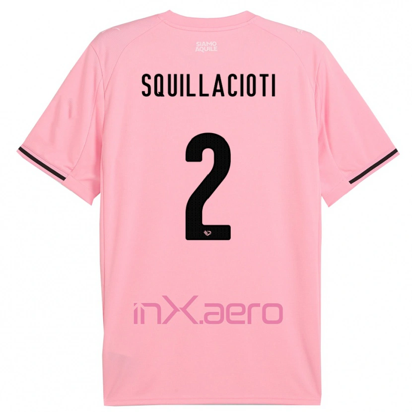 Danxen Kvinnor Salvatore Squillacioti #2 Rosa Svart Hemmatröja Matchtröjor 2025/26 Tröjor T-Tröja