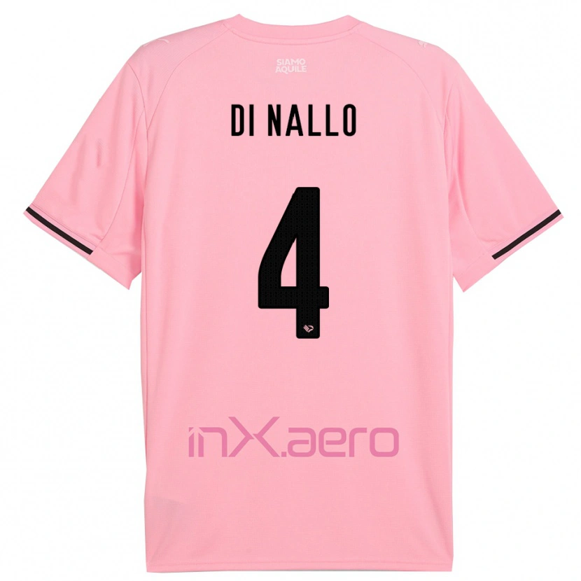 Danxen Kvinnor Federico Di Nallo #4 Rosa Svart Hemmatröja Matchtröjor 2025/26 Tröjor T-Tröja