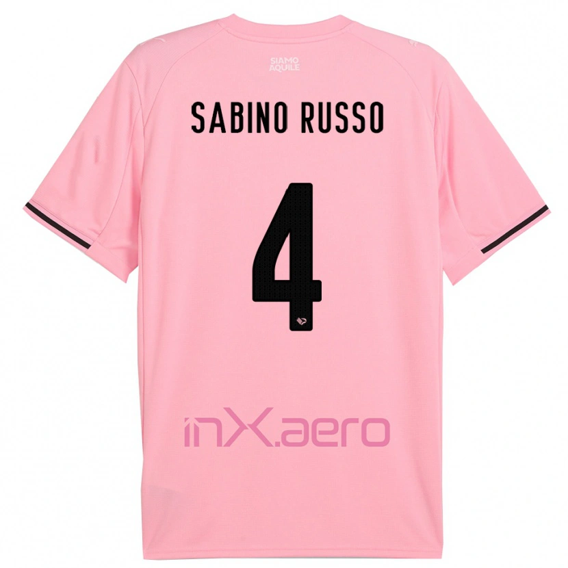 Danxen Kvinnor Alessandro Sabino Russo #4 Rosa Svart Hemmatröja Matchtröjor 2025/26 Tröjor T-Tröja
