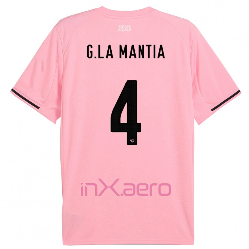 Danxen Kvinnor Giulio La Mantia #4 Rosa Svart Hemmatröja Matchtröjor 2025/26 Tröjor T-Tröja