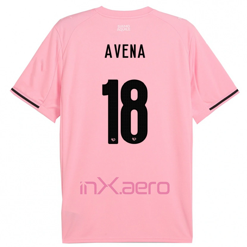 Danxen Kvinnor Pietro Avena #18 Rosa Svart Hemmatröja Matchtröjor 2025/26 Tröjor T-Tröja