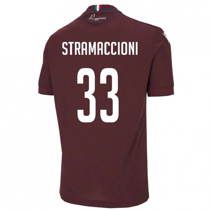 Danxen Kvinnor Diego Stramaccioni #33 Bourgogne Vitt Hemmatröja Matchtröjor 2025/26 Tröjor T-Tröja