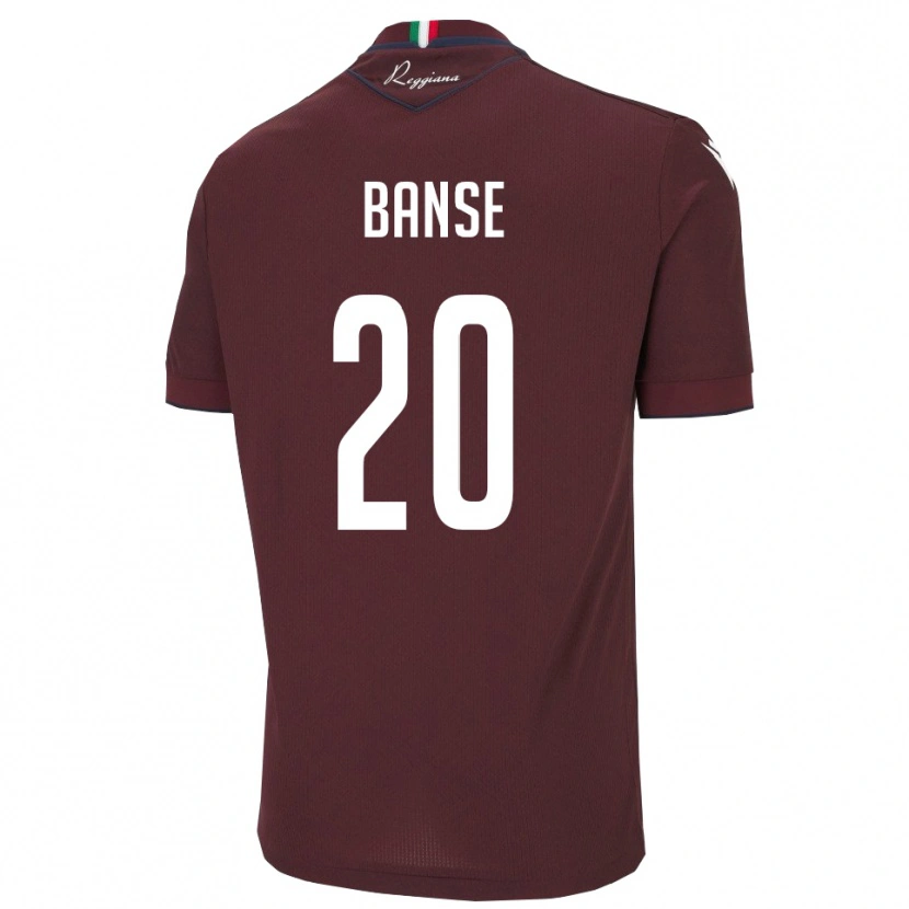 Danxen Kvinnor Ousmane Banse #20 Bourgogne Vitt Hemmatröja Matchtröjor 2025/26 Tröjor T-Tröja