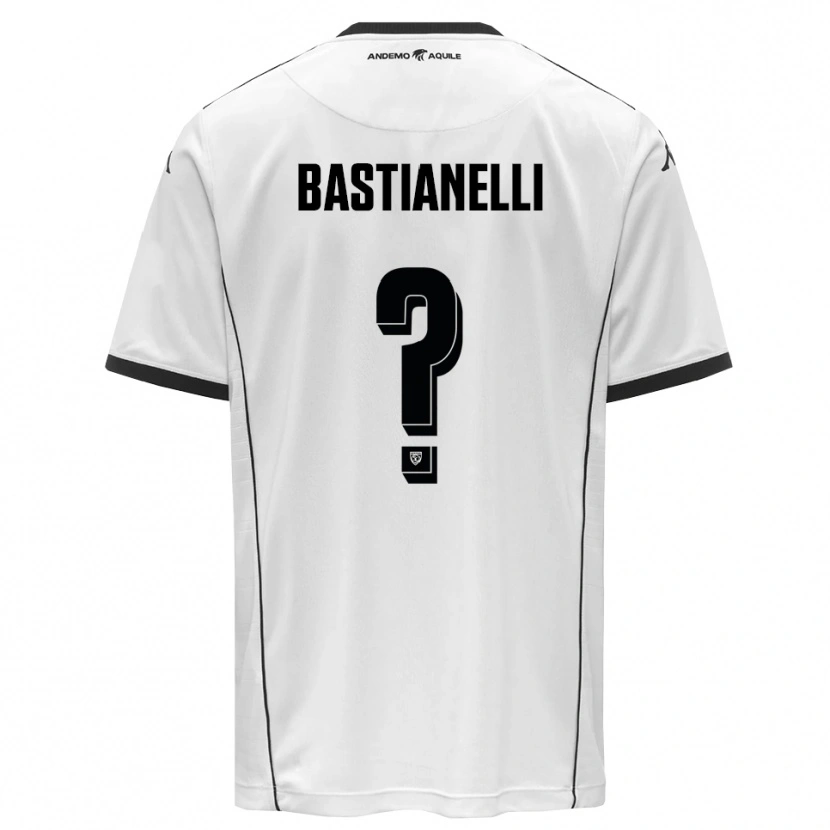 Danxen Kvinnor Flavio Bastianelli #0 Vit Svart Hemmatröja Matchtröjor 2025/26 Tröjor T-Tröja
