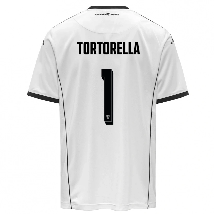 Danxen Kvinnor Diego Tortorella #1 Vit Svart Hemmatröja Matchtröjor 2025/26 Tröjor T-Tröja