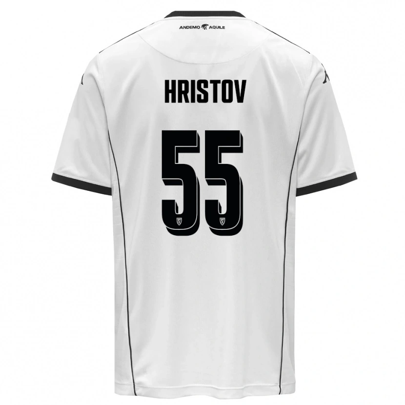Danxen Kvinnor Petko Hristov #55 Vit Svart Hemmatröja Matchtröjor 2025/26 Tröjor T-Tröja