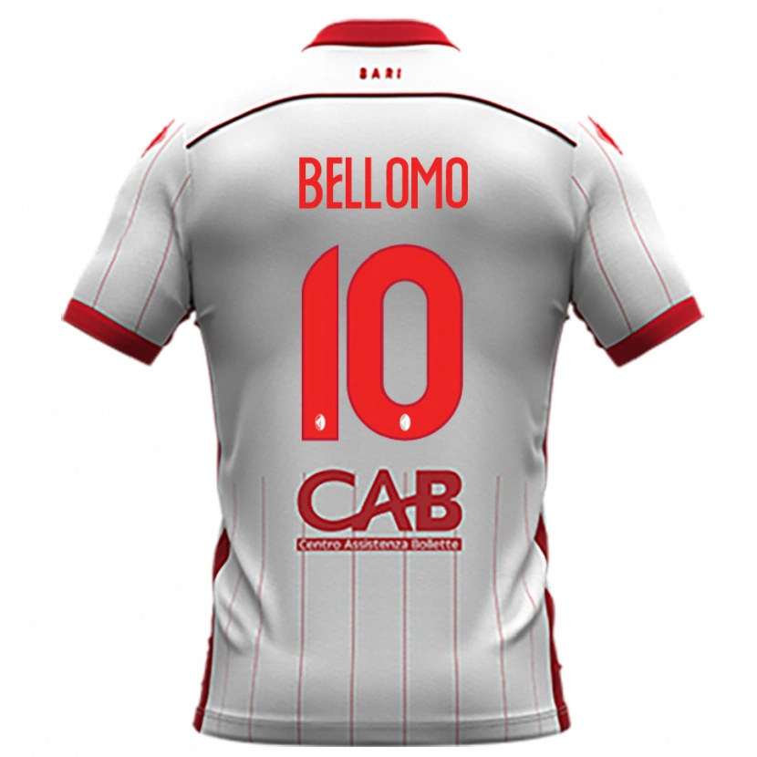 Danxen Kvinnor Nicola Bellomo #10 Vit Röd Hemmatröja Matchtröjor 2025/26 Tröjor T-Tröja
