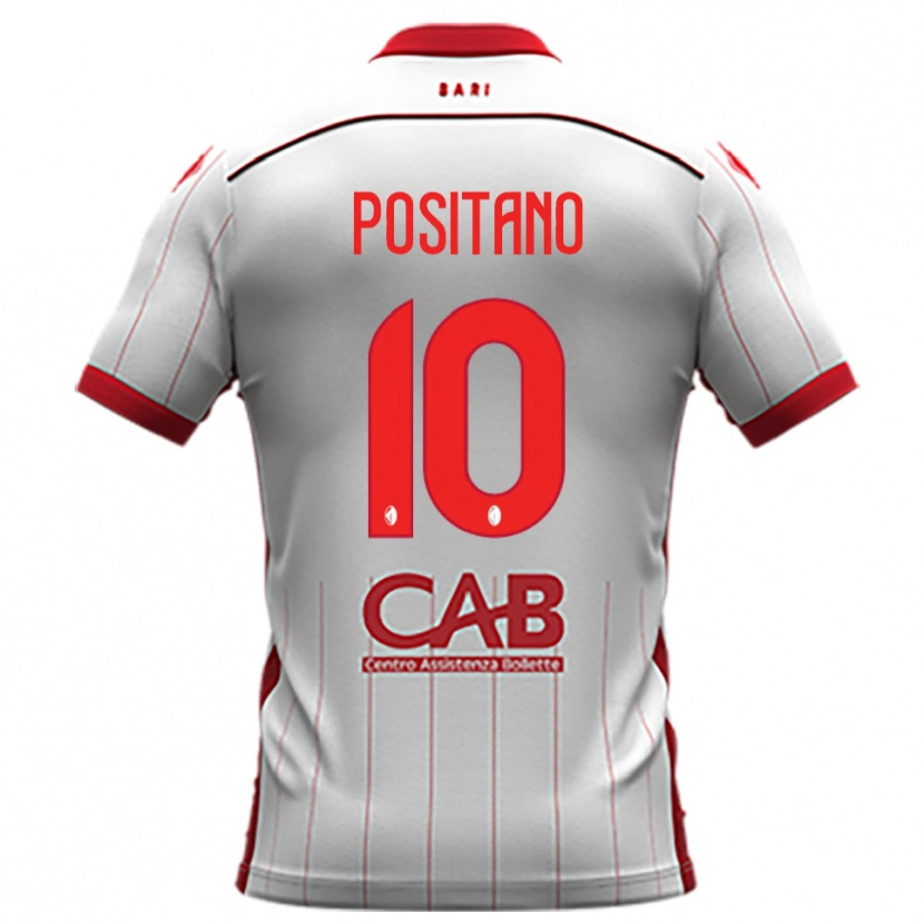 Danxen Kvinnor Giuseppe Positano #10 Vit Röd Hemmatröja Matchtröjor 2025/26 Tröjor T-Tröja