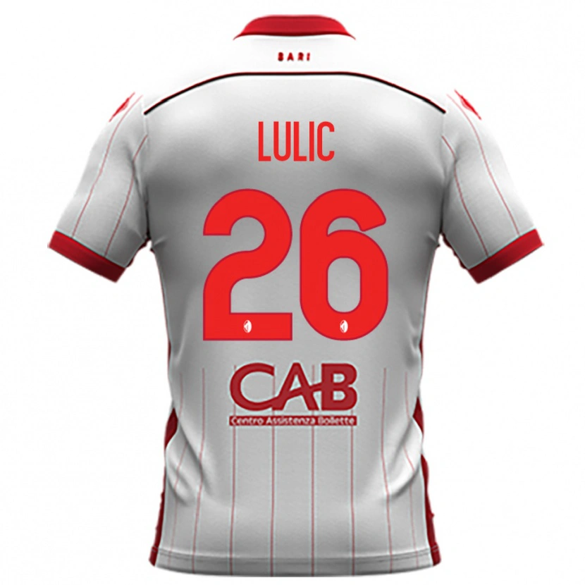 Danxen Kvinnor Karlo Lulic #26 Vit Röd Hemmatröja Matchtröjor 2025/26 Tröjor T-Tröja