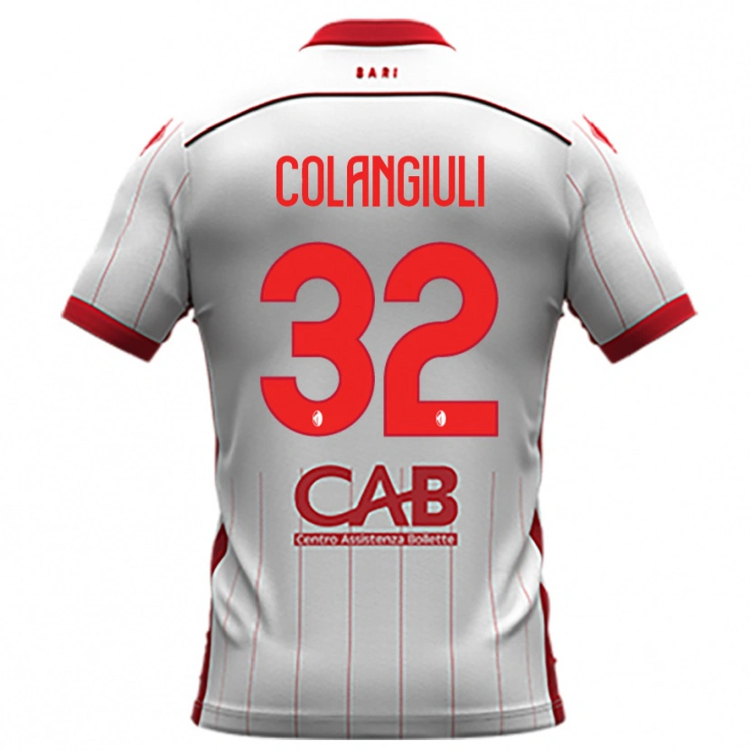 Danxen Kvinnor Vincenzo Colangiuli #32 Vit Röd Hemmatröja Matchtröjor 2025/26 Tröjor T-Tröja