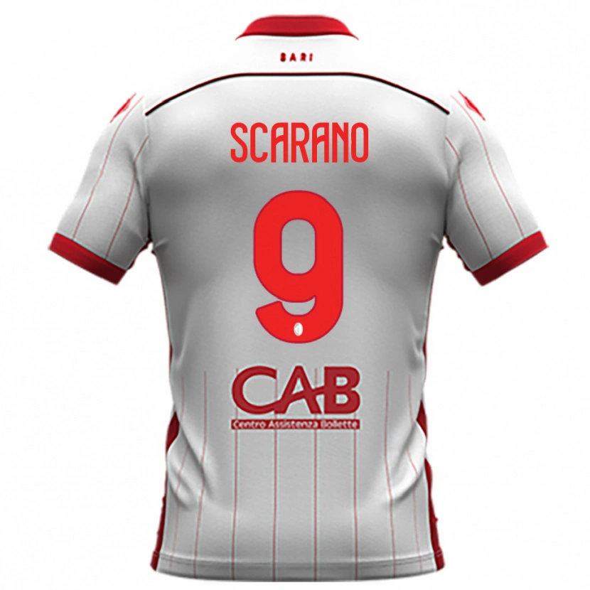 Danxen Kvinnor Giuseppe Scarano #9 Vit Röd Hemmatröja Matchtröjor 2025/26 Tröjor T-Tröja