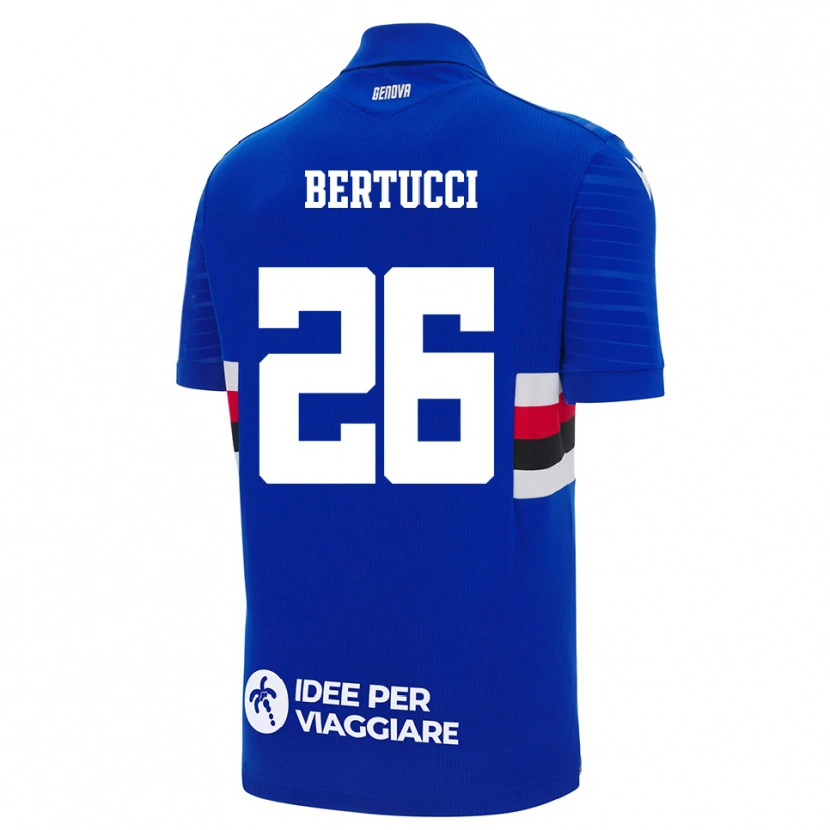 Danxen Kvinnor Sofia Bertucci #26 Blå Vit Hemmatröja Matchtröjor 2025/26 Tröjor T-Tröja