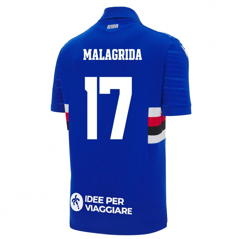 Danxen Kvinnor Lorenzo Malagrida #17 Blå Vit Hemmatröja Matchtröjor 2025/26 Tröjor T-Tröja