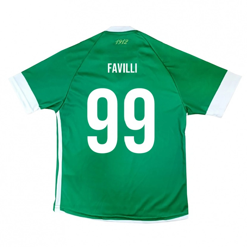 Danxen Kvinnor Andrea Favilli #99 Grön Vit Hemmatröja Matchtröjor 2025/26 Tröjor T-Tröja